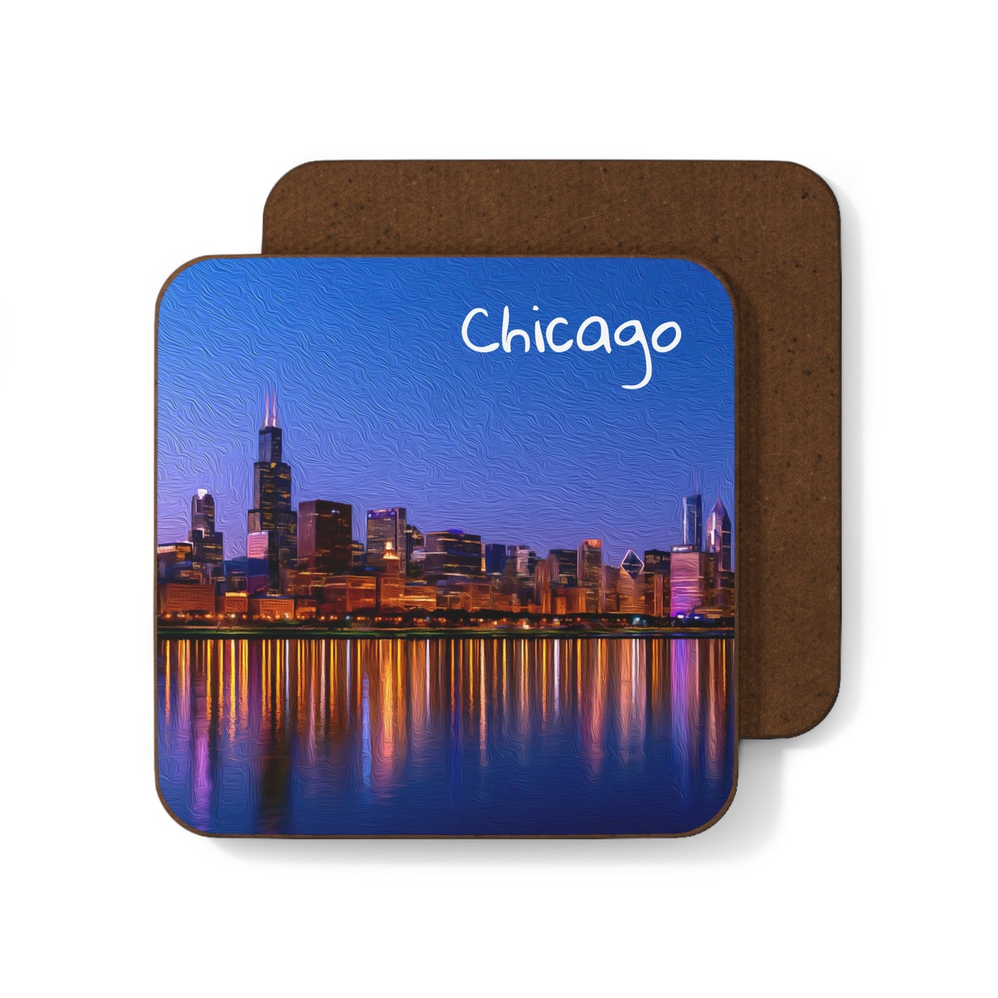 Chicago, Illinois | Watercolor Coaster | The Painted Passport®