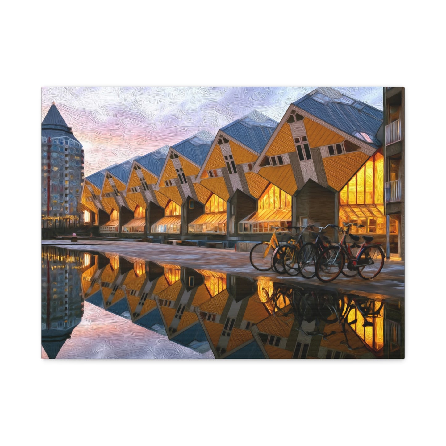 Rotterdam, Netherlands | Watercolor Canvas Print | The Painted Passport®