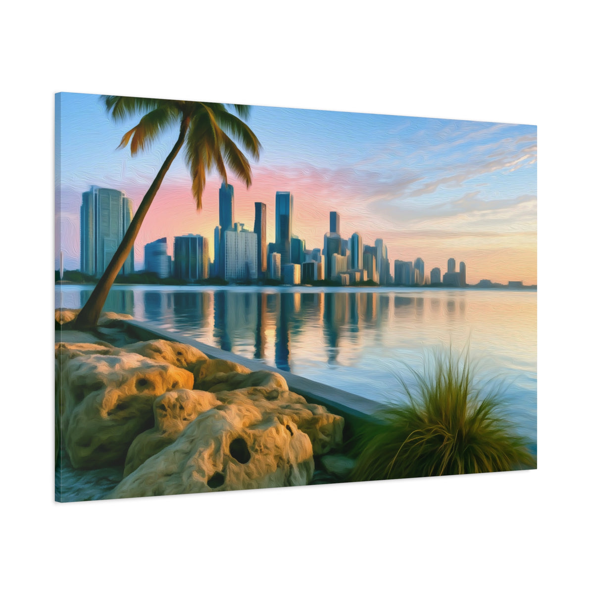 Miami, Florida | Watercolor Canvas Print | The Painted Passport®