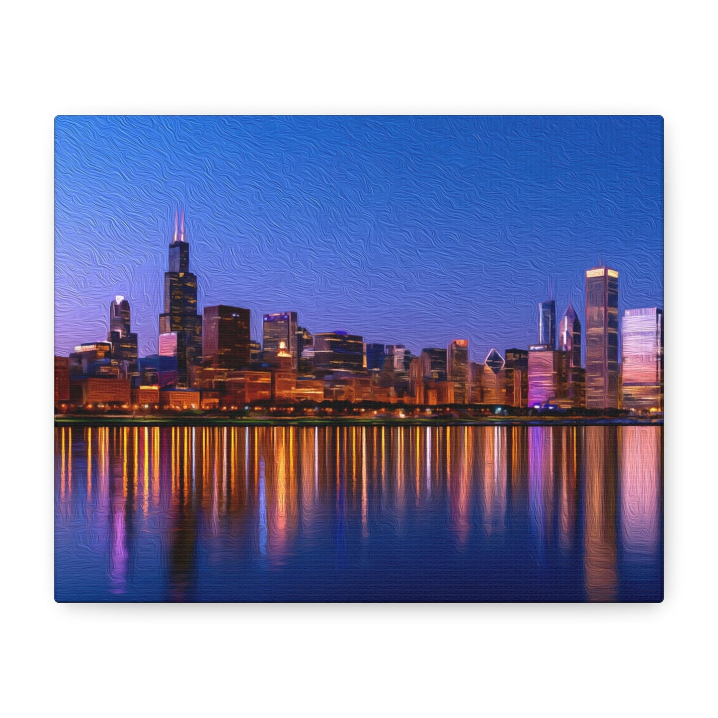 Chicago, Illinois | Watercolor Canvas Print | The Painted Passport®
