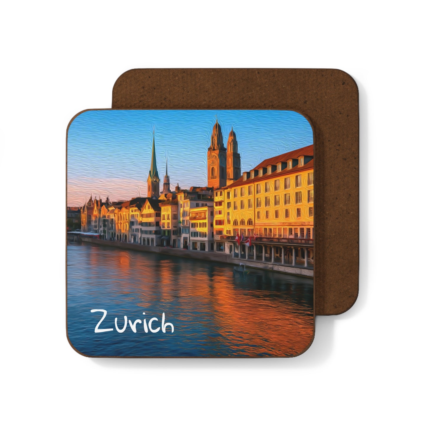 Zurich, Switzerland | Watercolor Coaster | The Painted Passport®