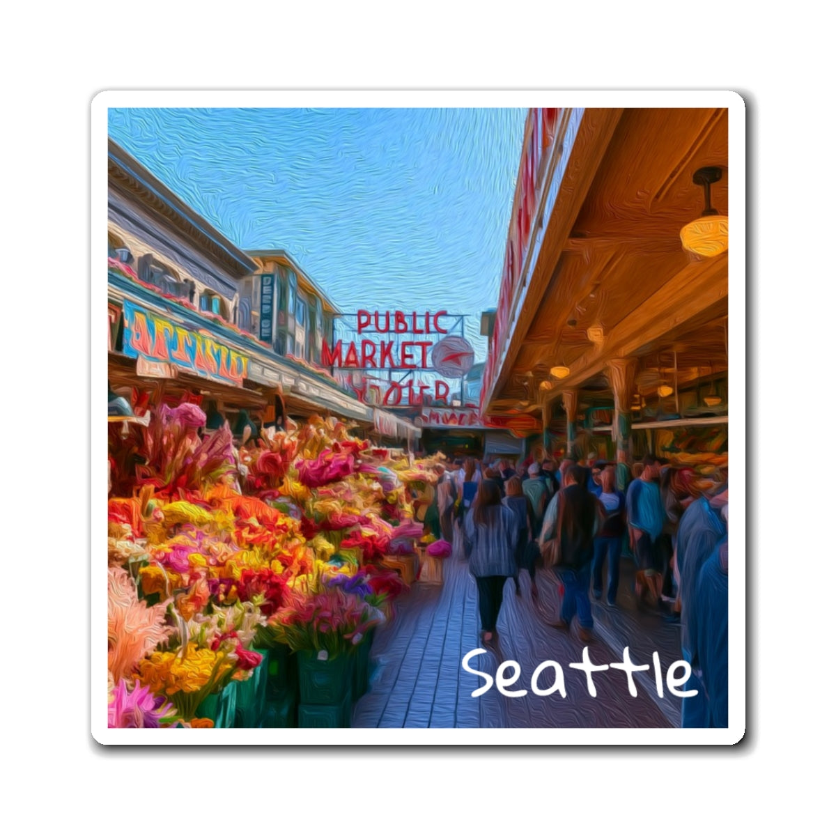 Seattle, Washington | Watercolor Magnet | The Painted Passport®