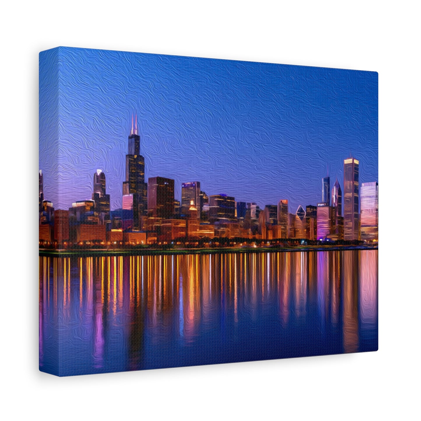 Chicago, Illinois | Watercolor Canvas Print | The Painted Passport®
