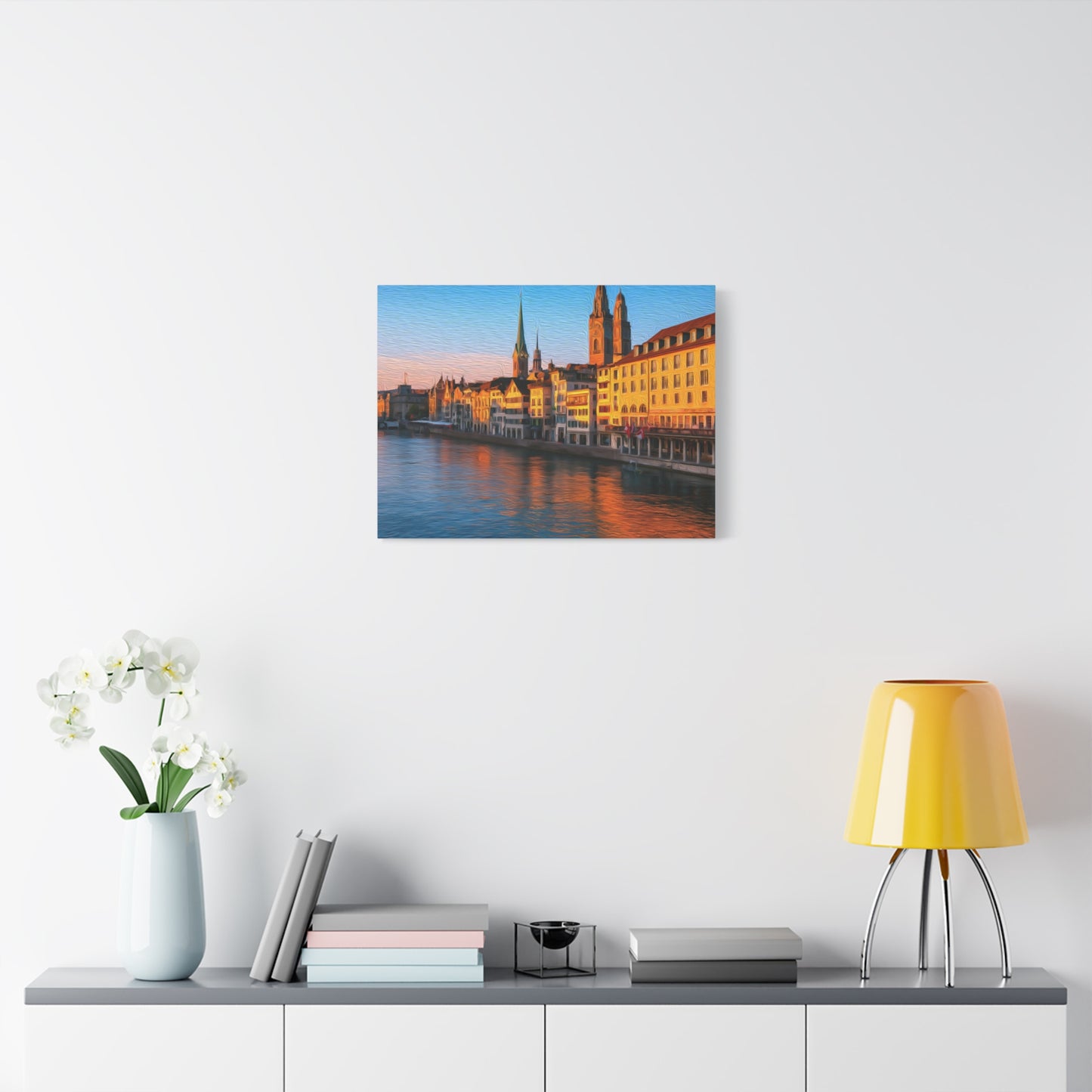Zurich, Switzerland | Watercolor Canvas Print | The Painted Passport®