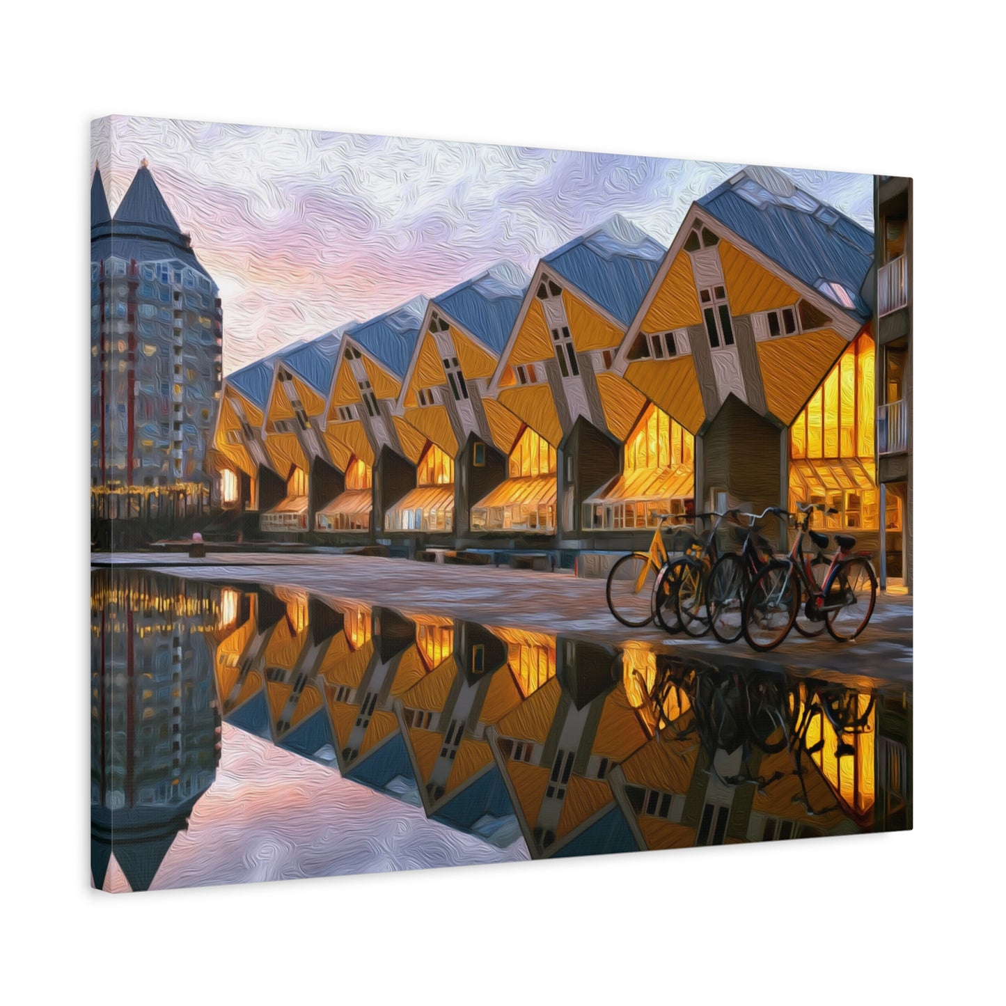 Rotterdam, Netherlands | Watercolor Canvas Print | The Painted Passport®
