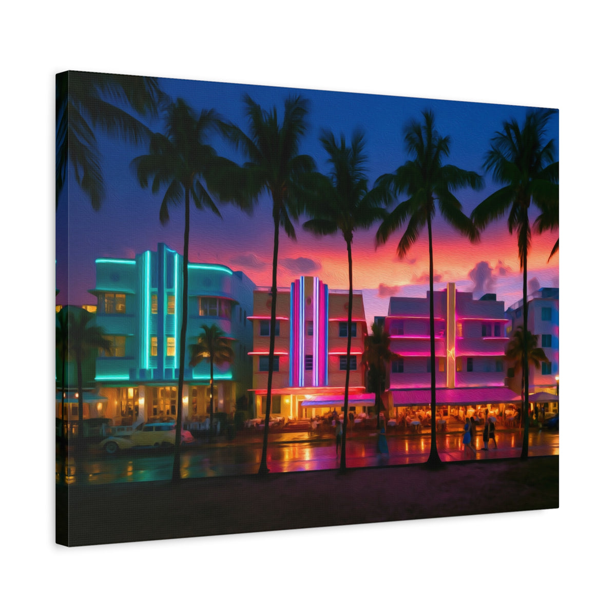 Miami, Florida | Watercolor Canvas Print | The Painted Passport®