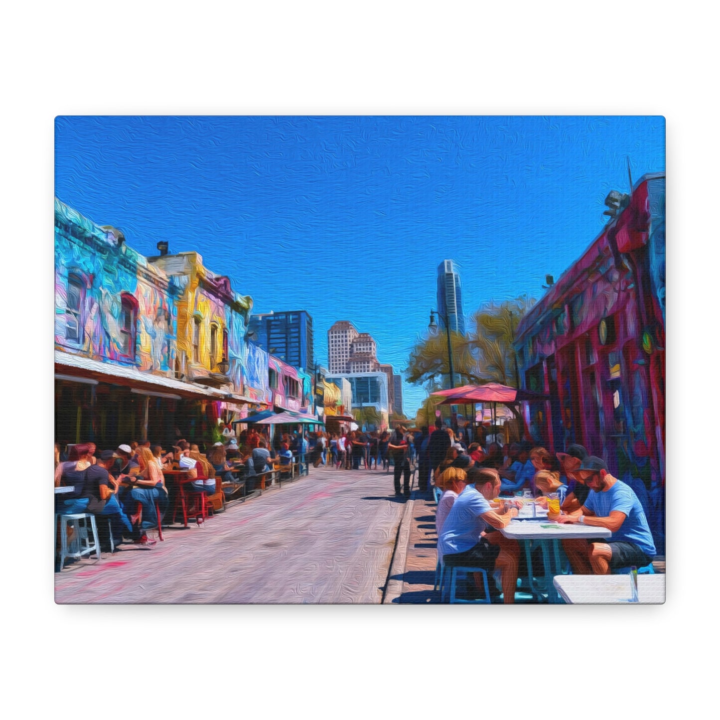 Austin, Texas | Watercolor Canvas Print | The Painted Passport®