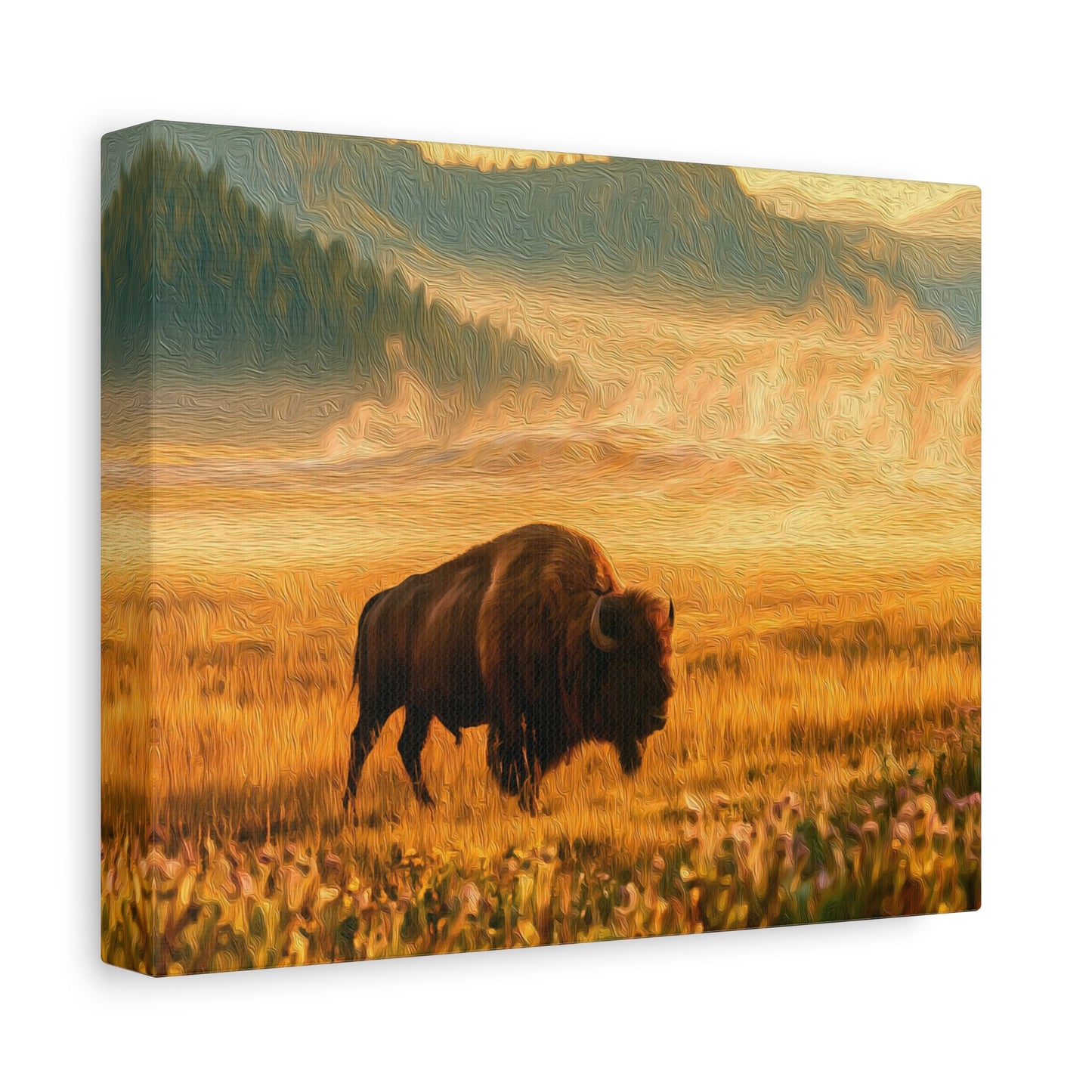 Yellowstone National Park, Wyoming | Watercolor Canvas Print | The Painted Passport®