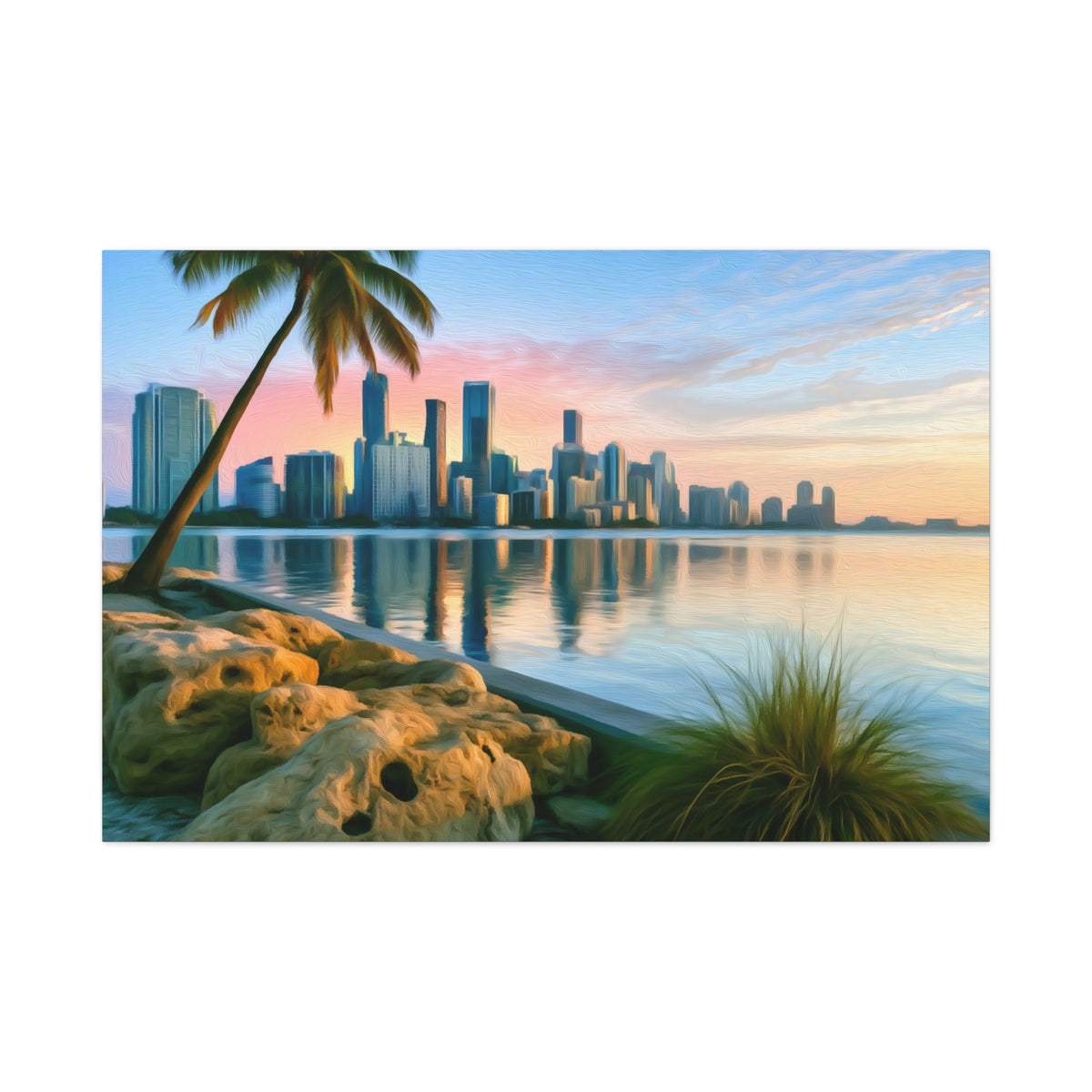 Miami, Florida | Watercolor Canvas Print | The Painted Passport®