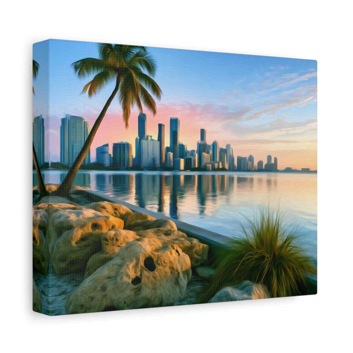 Miami, Florida | Watercolor Canvas Print | The Painted Passport®