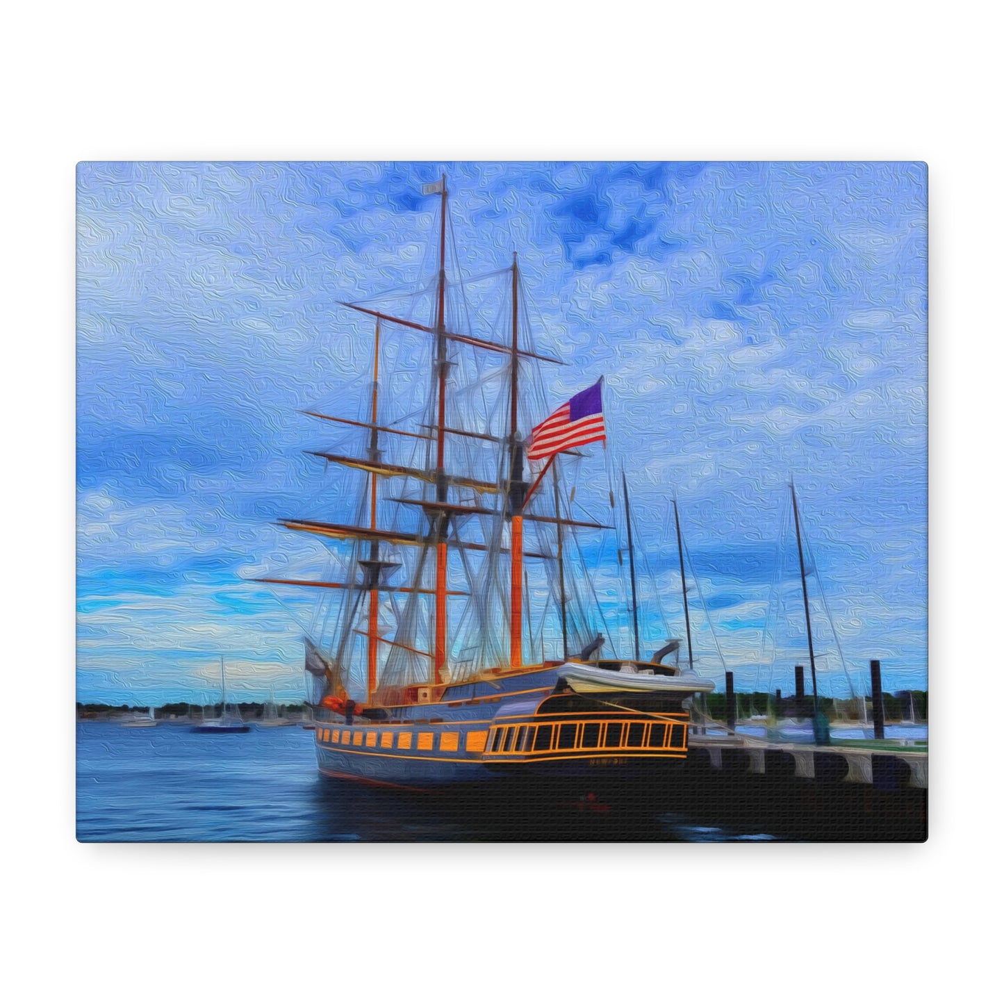 Newport, Rhode Island | Watercolor Canvas Print | The Painted Passport®