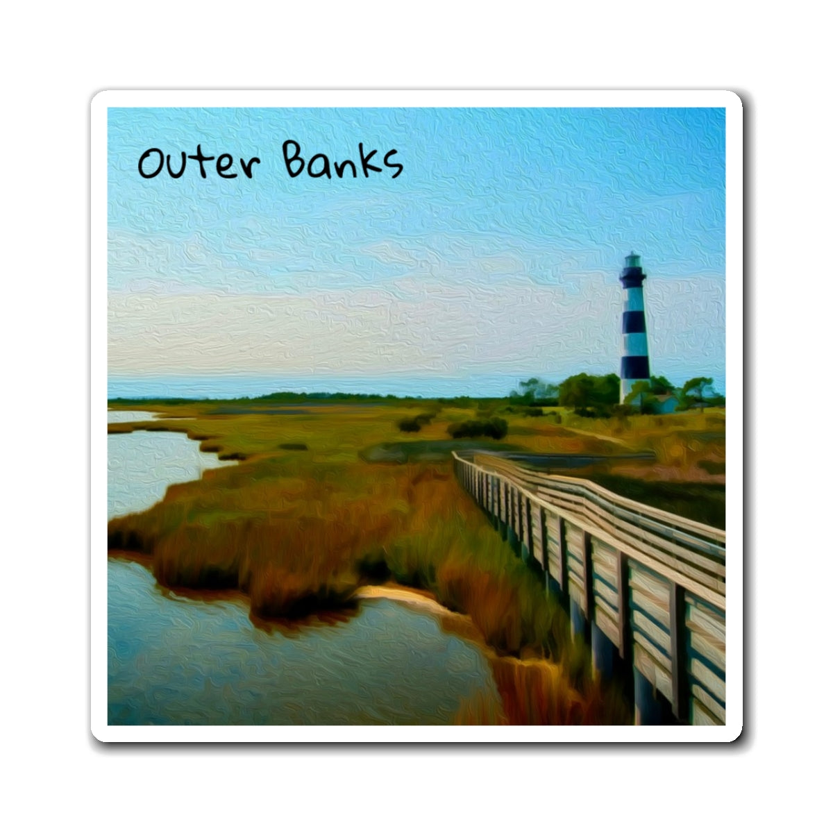 Outer Banks, North Carolina | Watercolor Magnet | The Painted Passport®