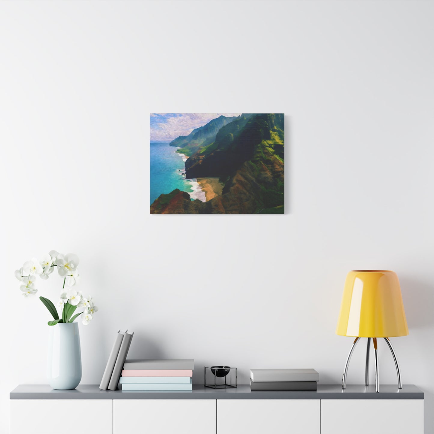 Na Pali Coast, Kauai | Watercolor Canvas Print | The Painted Passport®