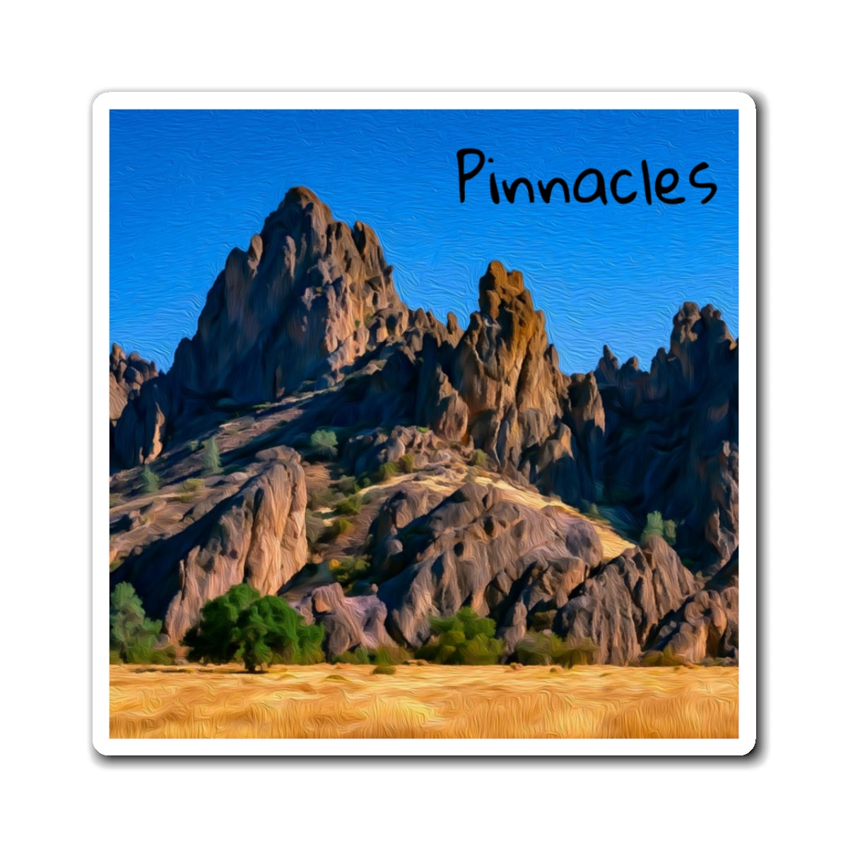 Pinnacles National Park, California | Watercolor Magnet | The Painted Passport®
