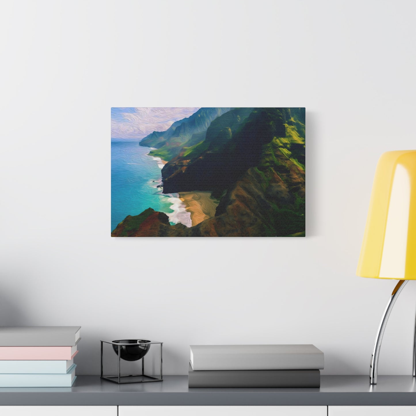 Na Pali Coast, Kauai | Watercolor Canvas Print | The Painted Passport®