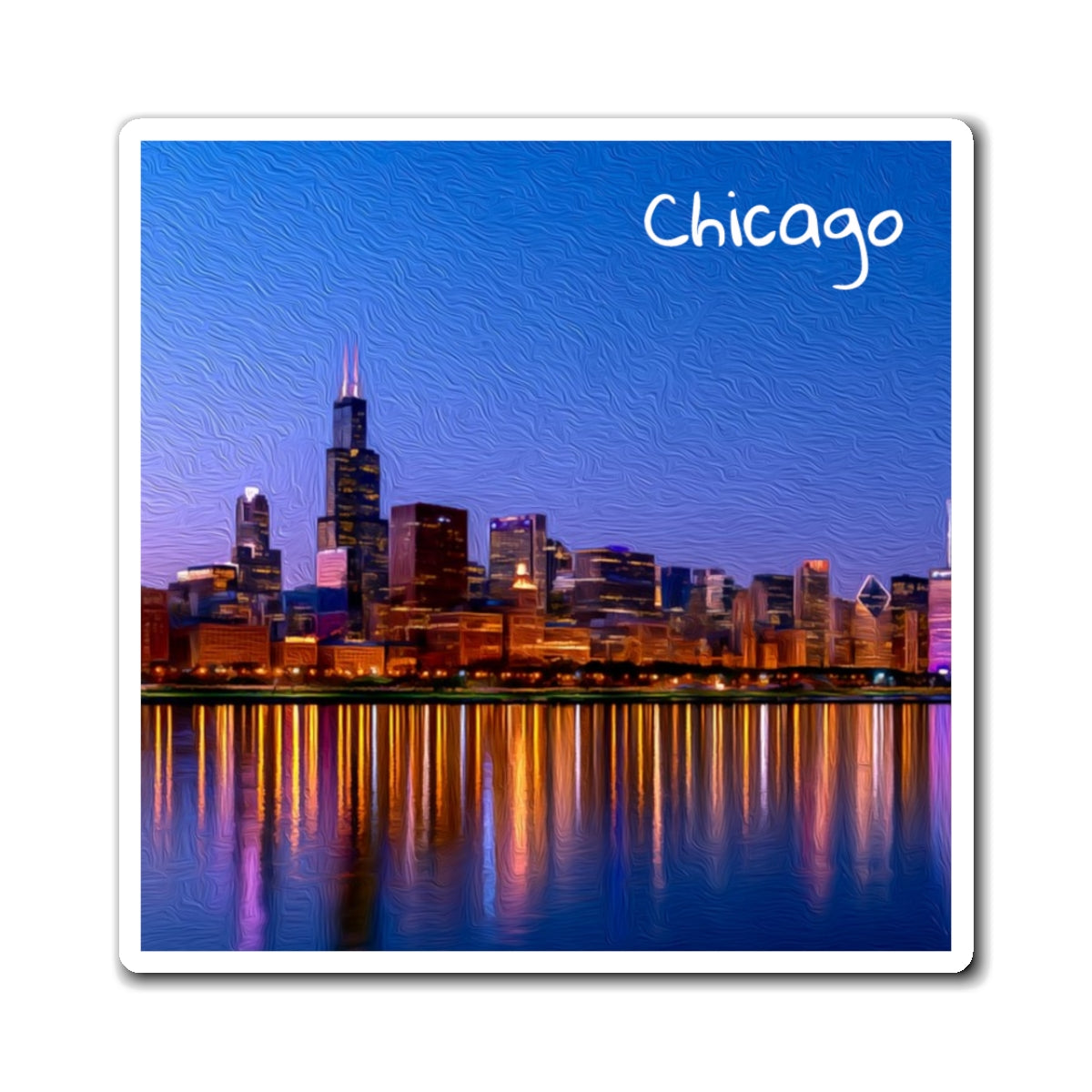 Chicago, Illinois | Watercolor Magnet | The Painted Passport®