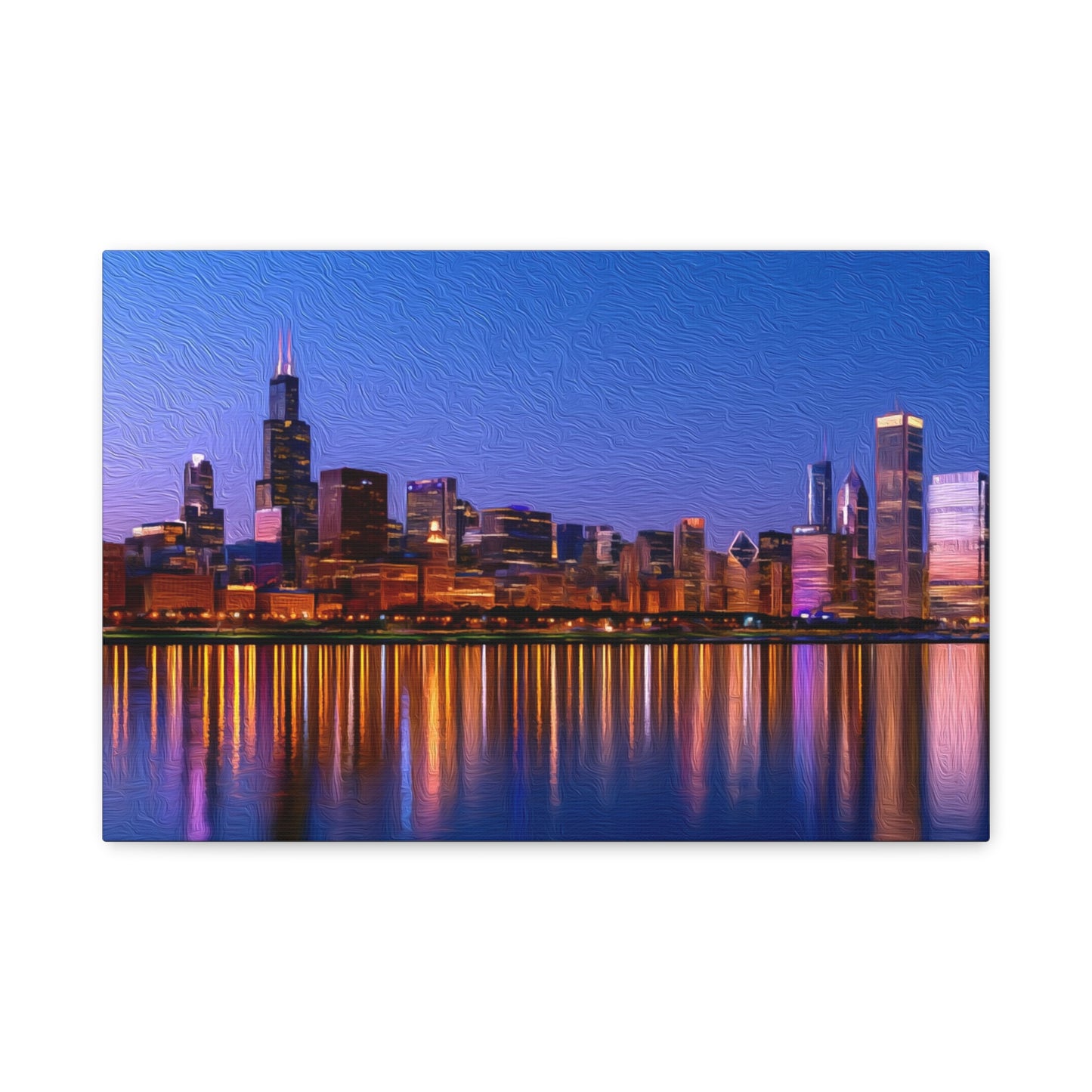 Chicago, Illinois | Watercolor Canvas Print | The Painted Passport®