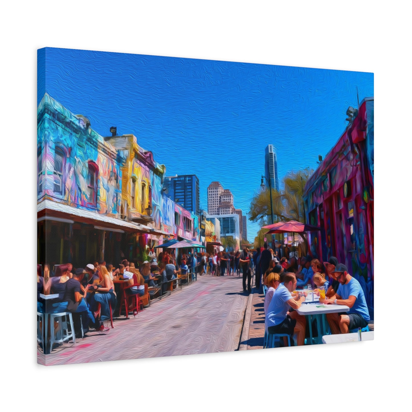 Austin, Texas | Watercolor Canvas Print | The Painted Passport®