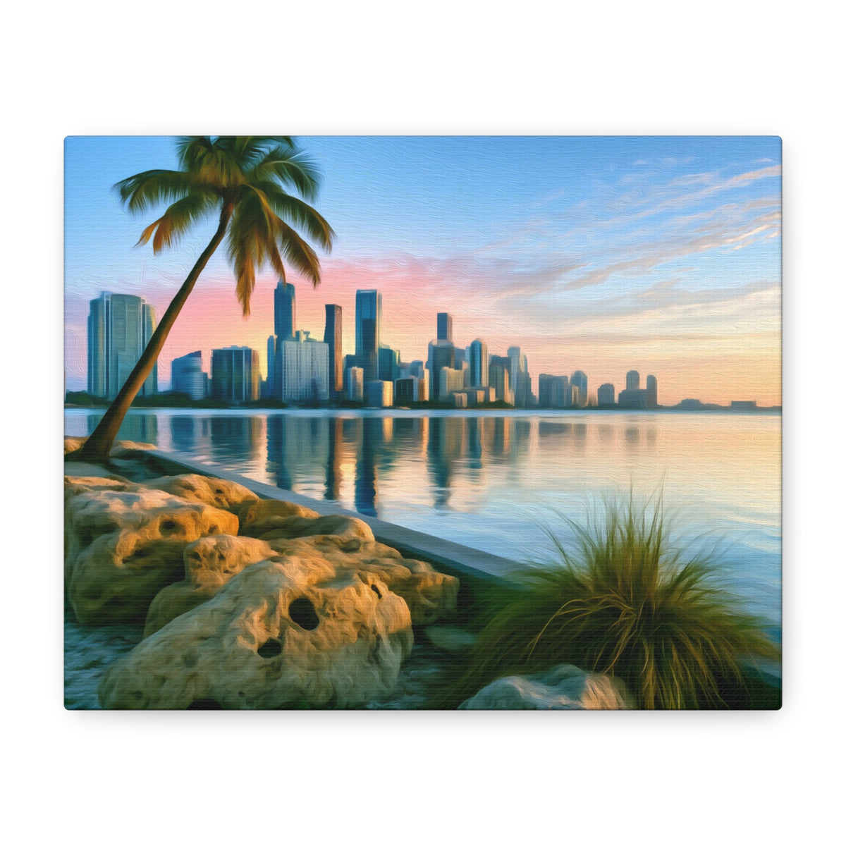 Miami, Florida | Watercolor Canvas Print | The Painted Passport®