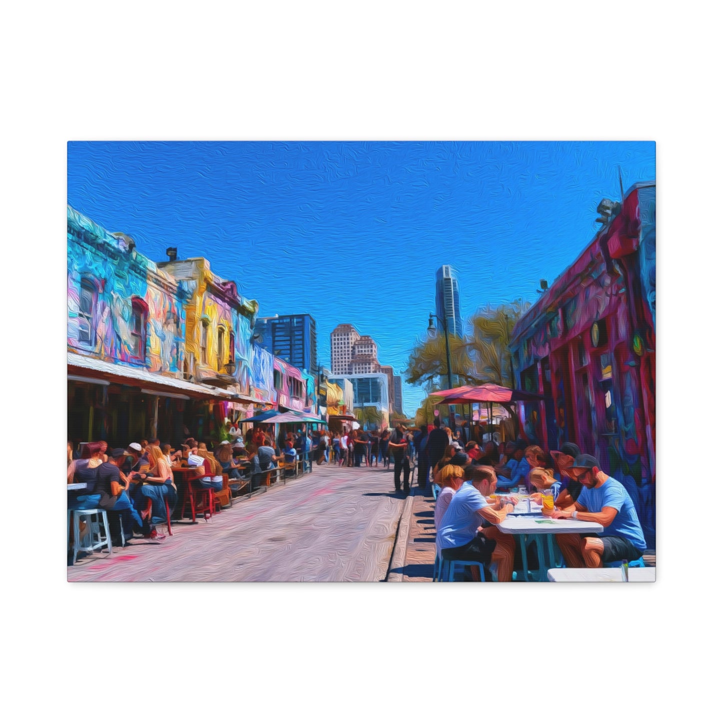 Austin, Texas | Watercolor Canvas Print | The Painted Passport®
