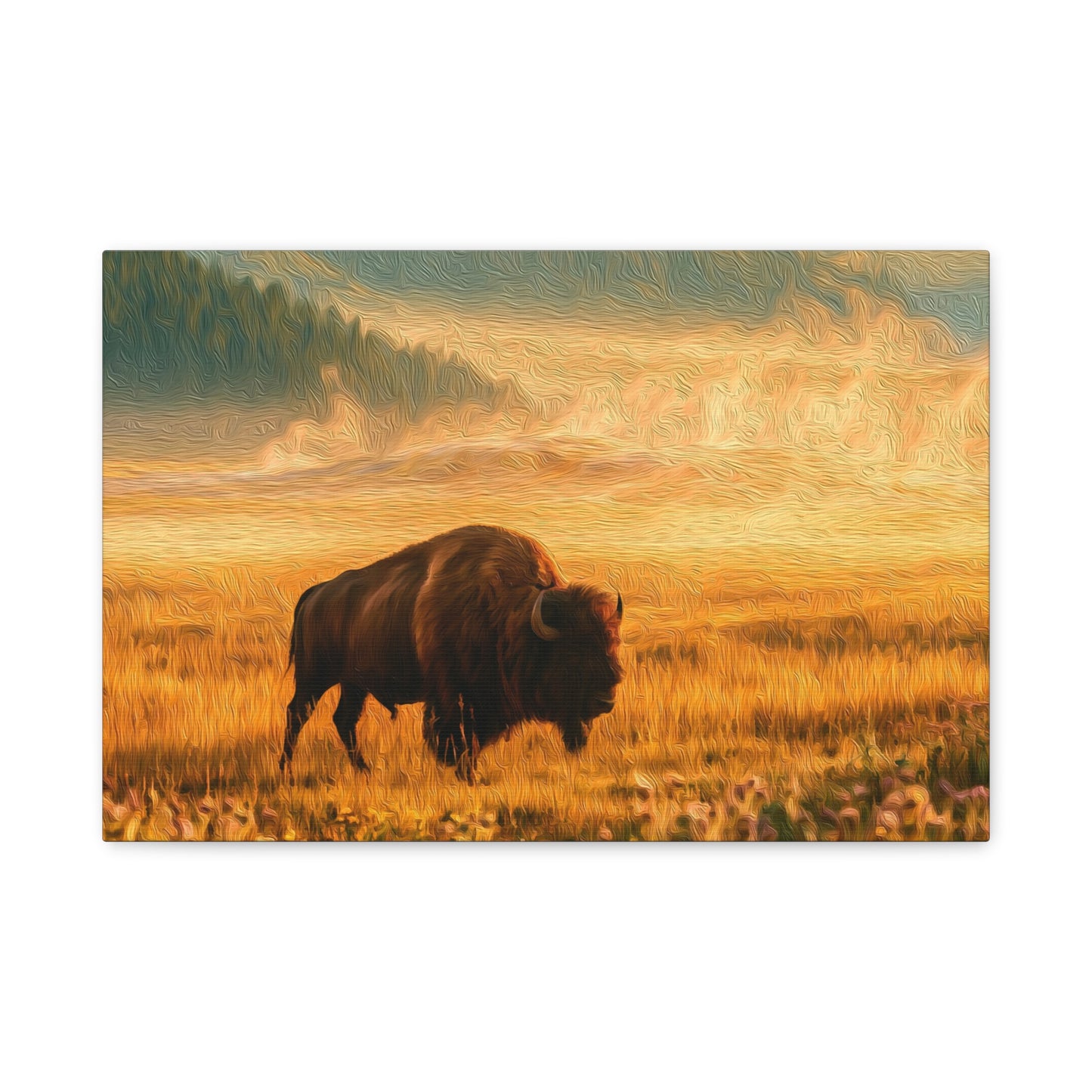 Yellowstone National Park, Wyoming | Watercolor Canvas Print | The Painted Passport®