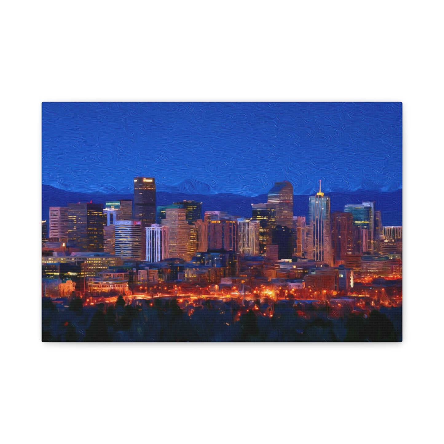 Denver, Colorado | Watercolor Canvas Print | The Painted Passport®