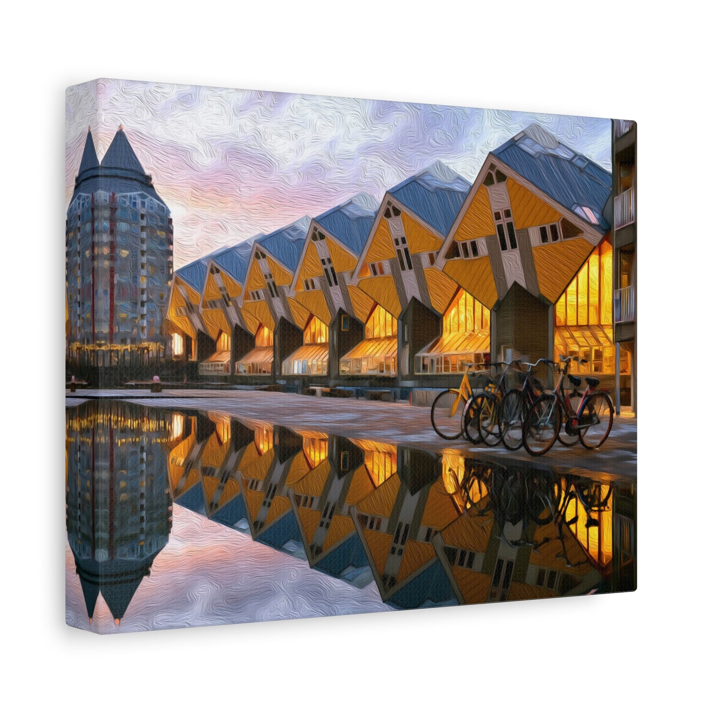 Rotterdam, Netherlands | Watercolor Canvas Print | The Painted Passport®