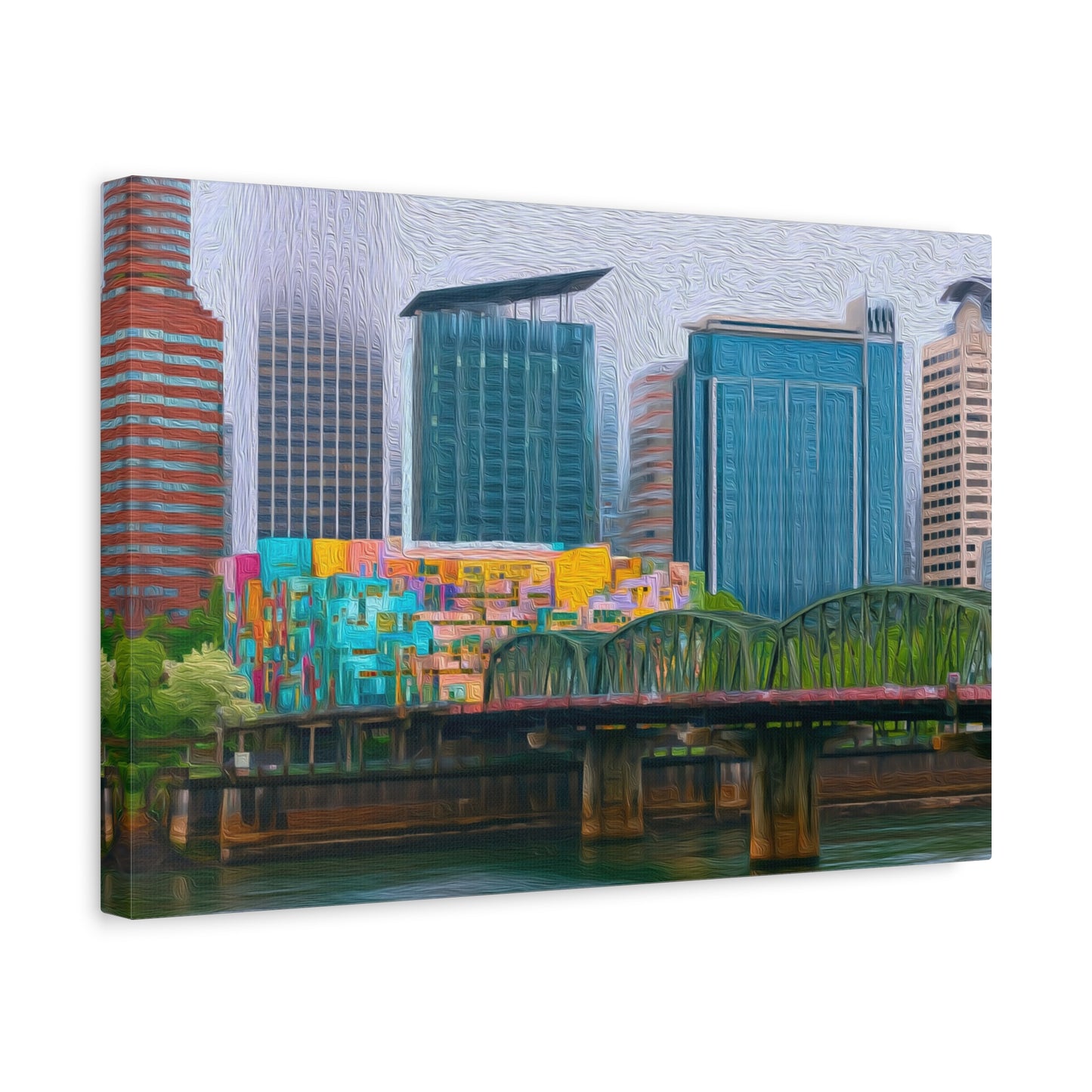 Portland, Oregon | Watercolor Canvas Print | The Painted Passport®