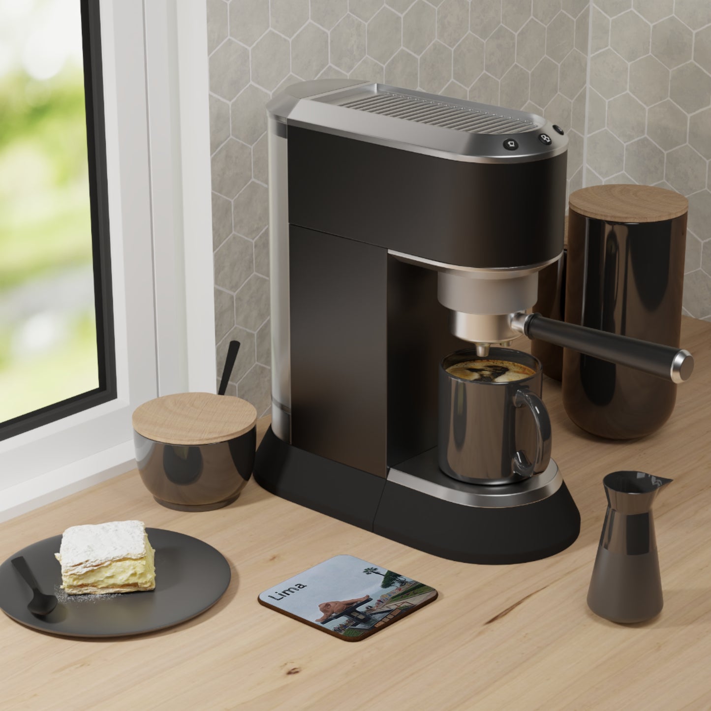 Lima, Peru Hardboard Coaster - Artistic Home Decor for Coffee Lovers