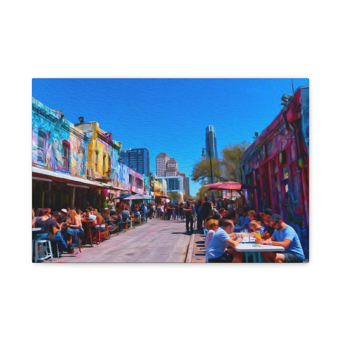 Austin, Texas | Watercolor Canvas Print | The Painted Passport®
