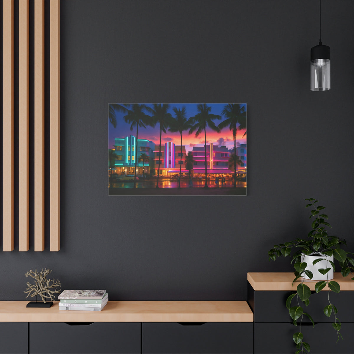 Miami, Florida | Watercolor Canvas Print | The Painted Passport®