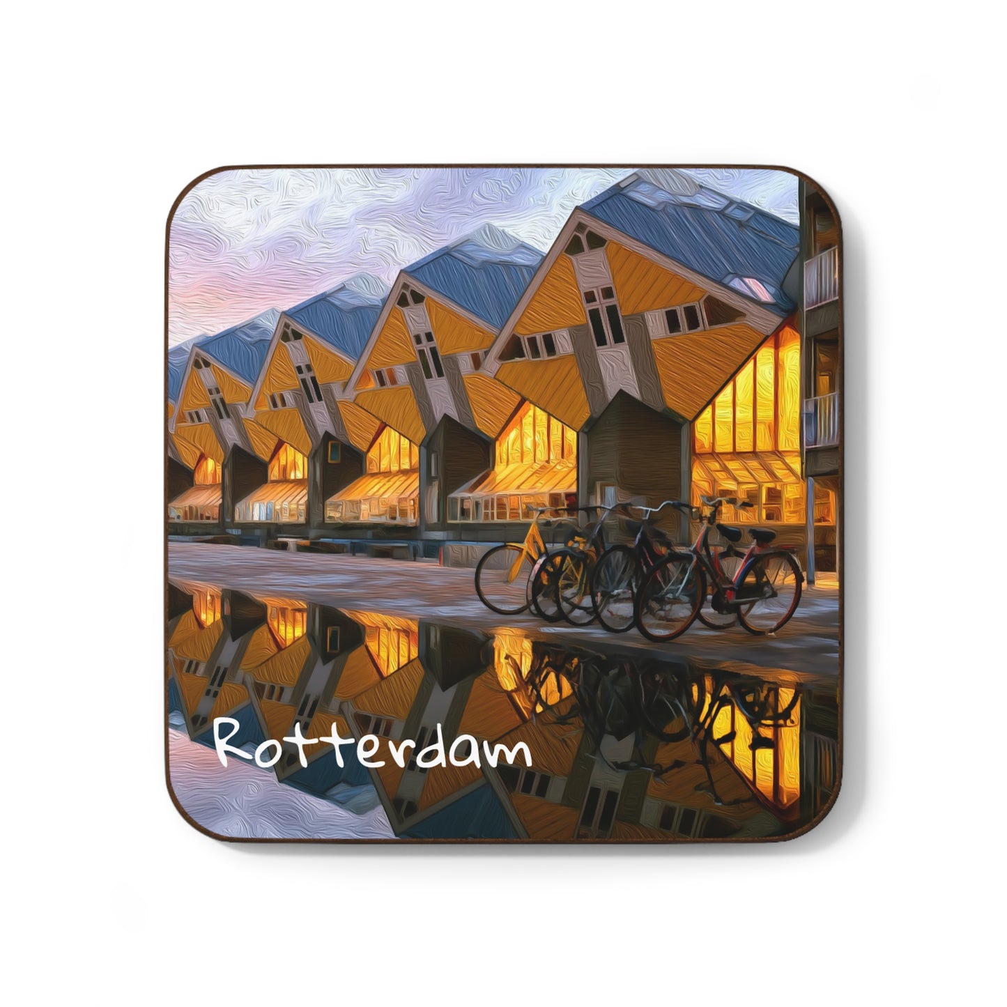 Rotterdam, Netherlands | Watercolor Coaster | The Painted Passport®