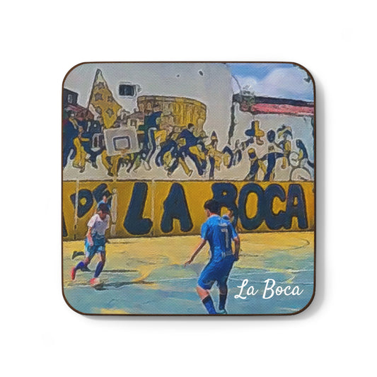 La Boca Buenos Aires, Argentina Hardboard Coaster - Artistic Home Decor for Coffee Lovers