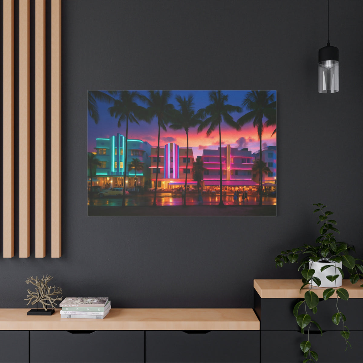 Miami, Florida | Watercolor Canvas Print | The Painted Passport®