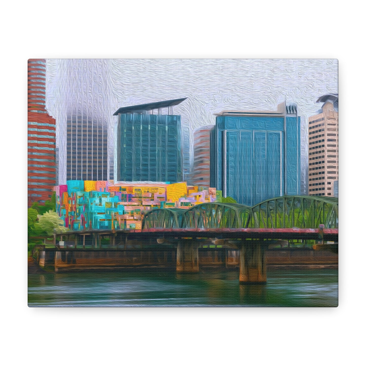 Portland, Oregon | Watercolor Canvas Print | The Painted Passport®