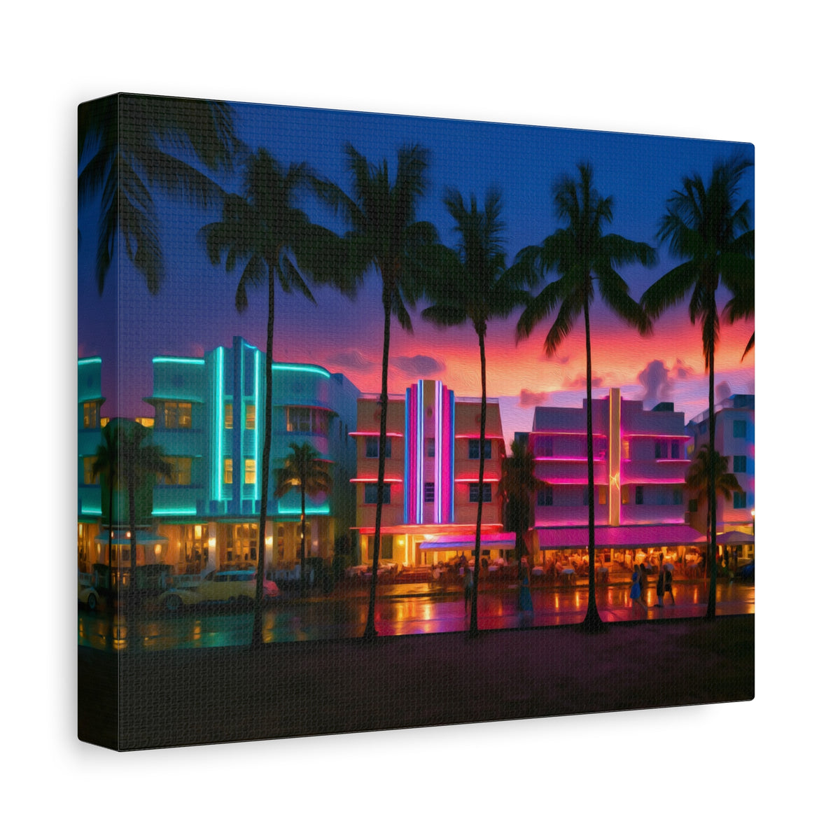 Miami, Florida | Watercolor Canvas Print | The Painted Passport®