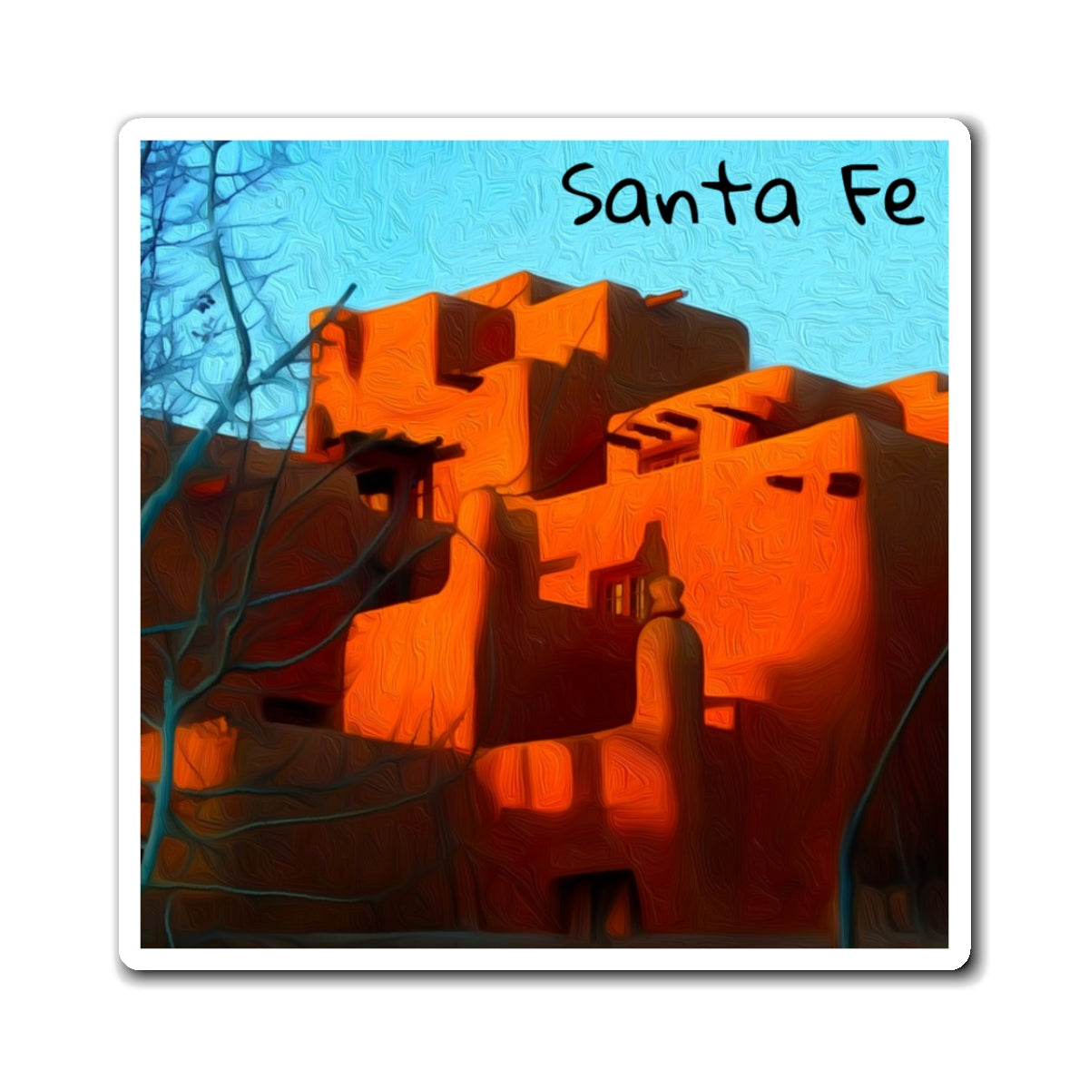 Santa Fe, New Mexico | Watercolor Magnet | The Painted Passport®