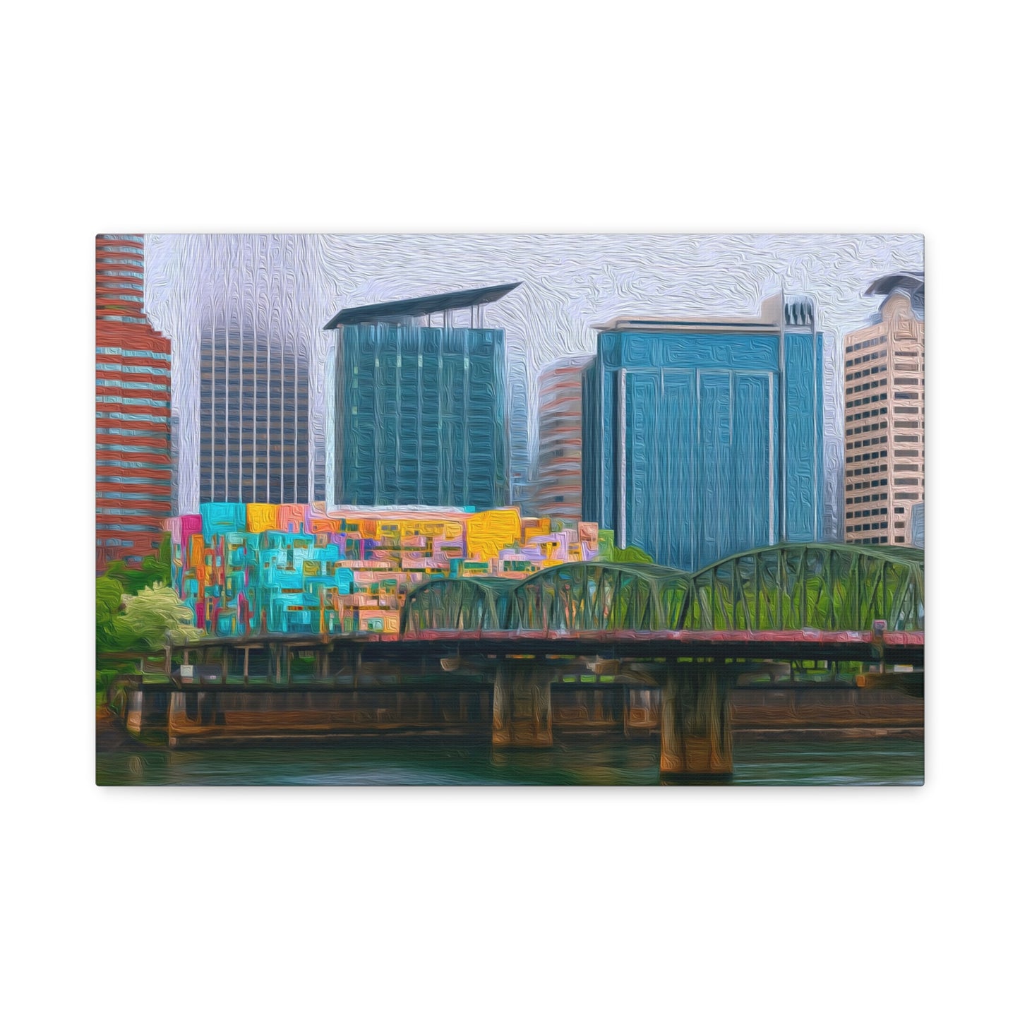 Portland, Oregon | Watercolor Canvas Print | The Painted Passport®