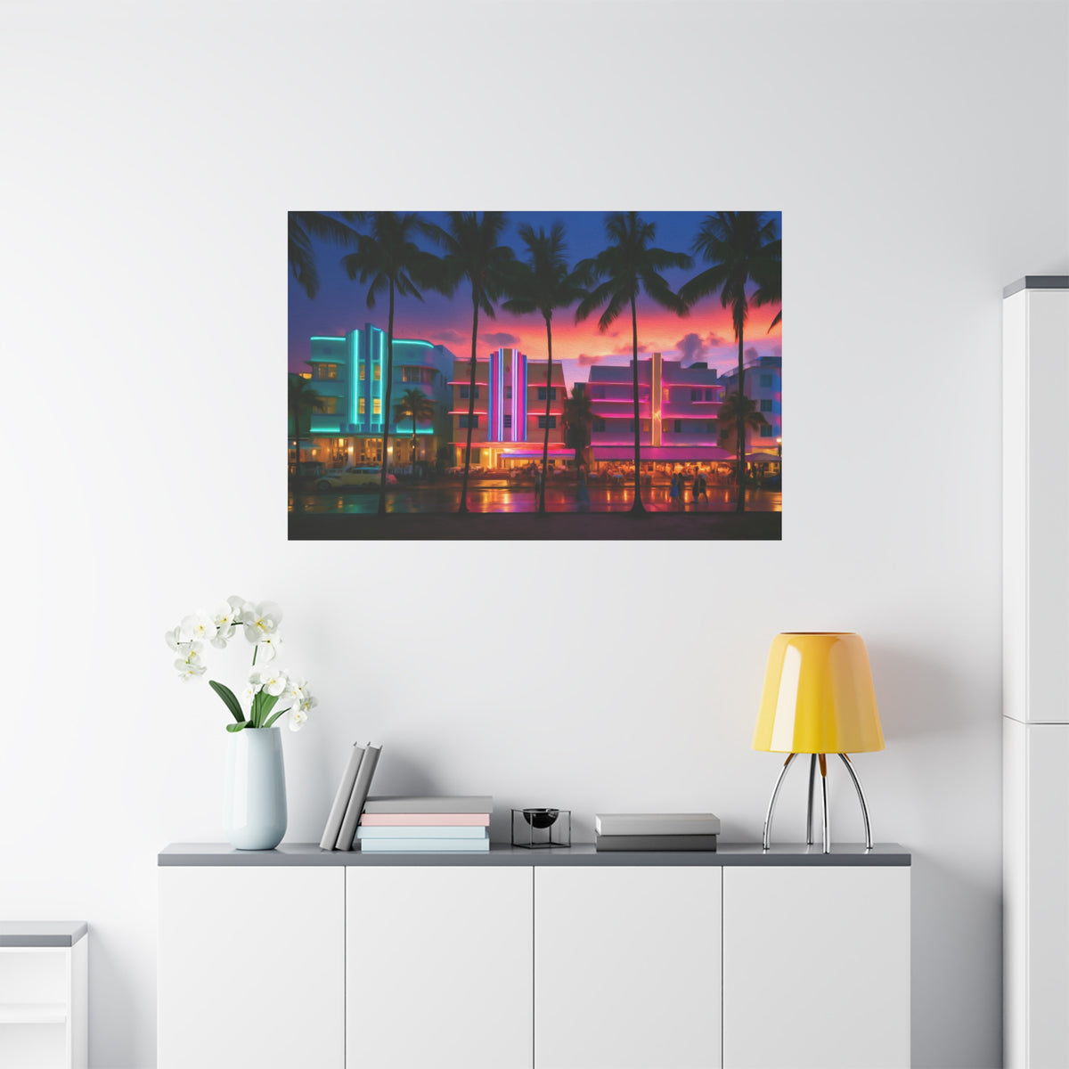 Miami, Florida | Watercolor Canvas Print | The Painted Passport®