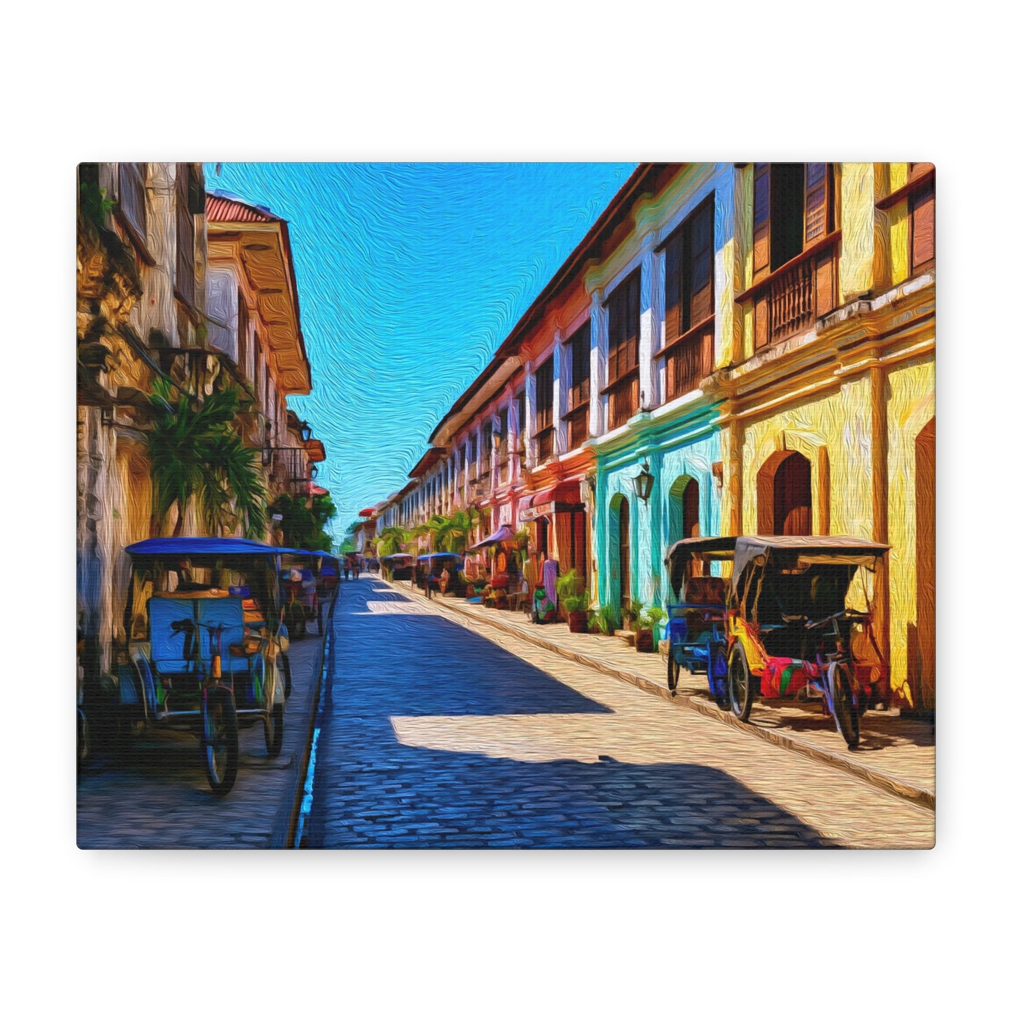 Vigan, Philippines | Watercolor Canvas Print | The Painted Passport®