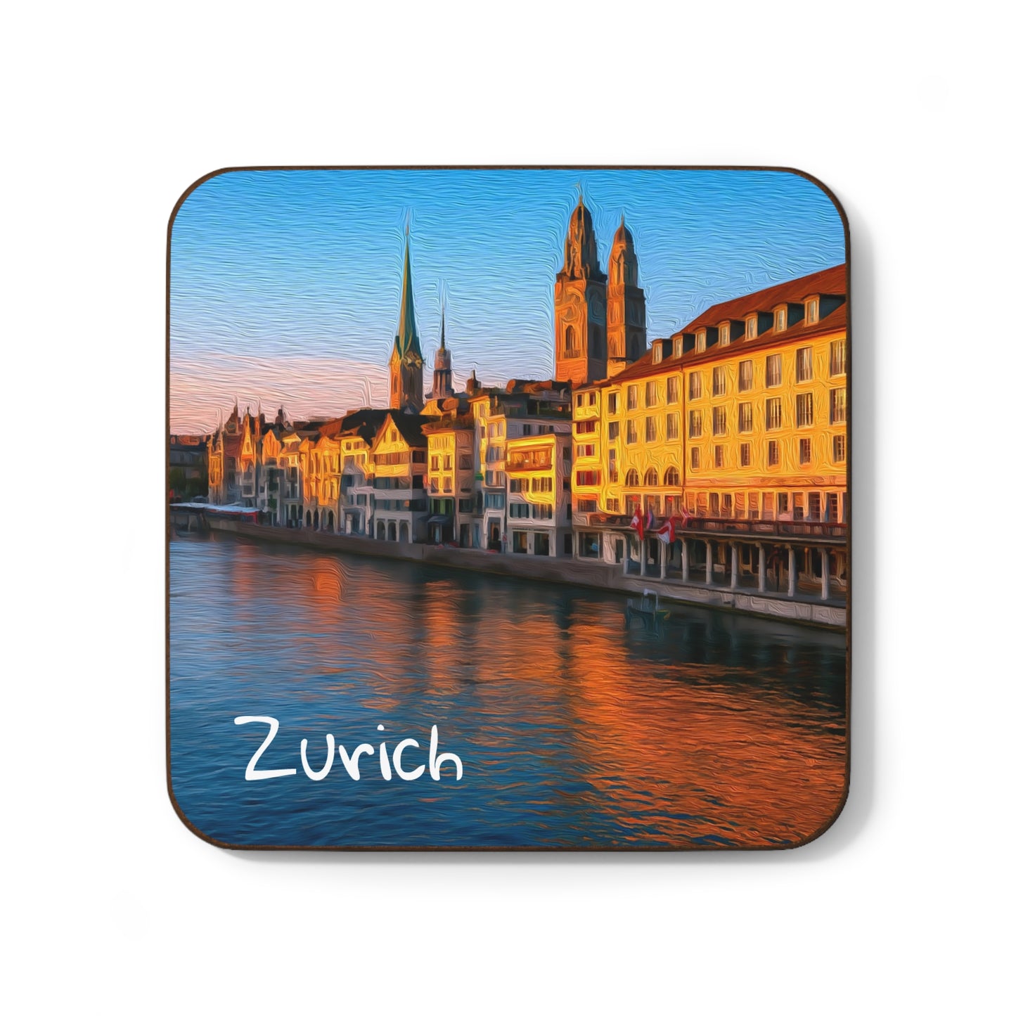 Zurich, Switzerland | Watercolor Coaster | The Painted Passport®