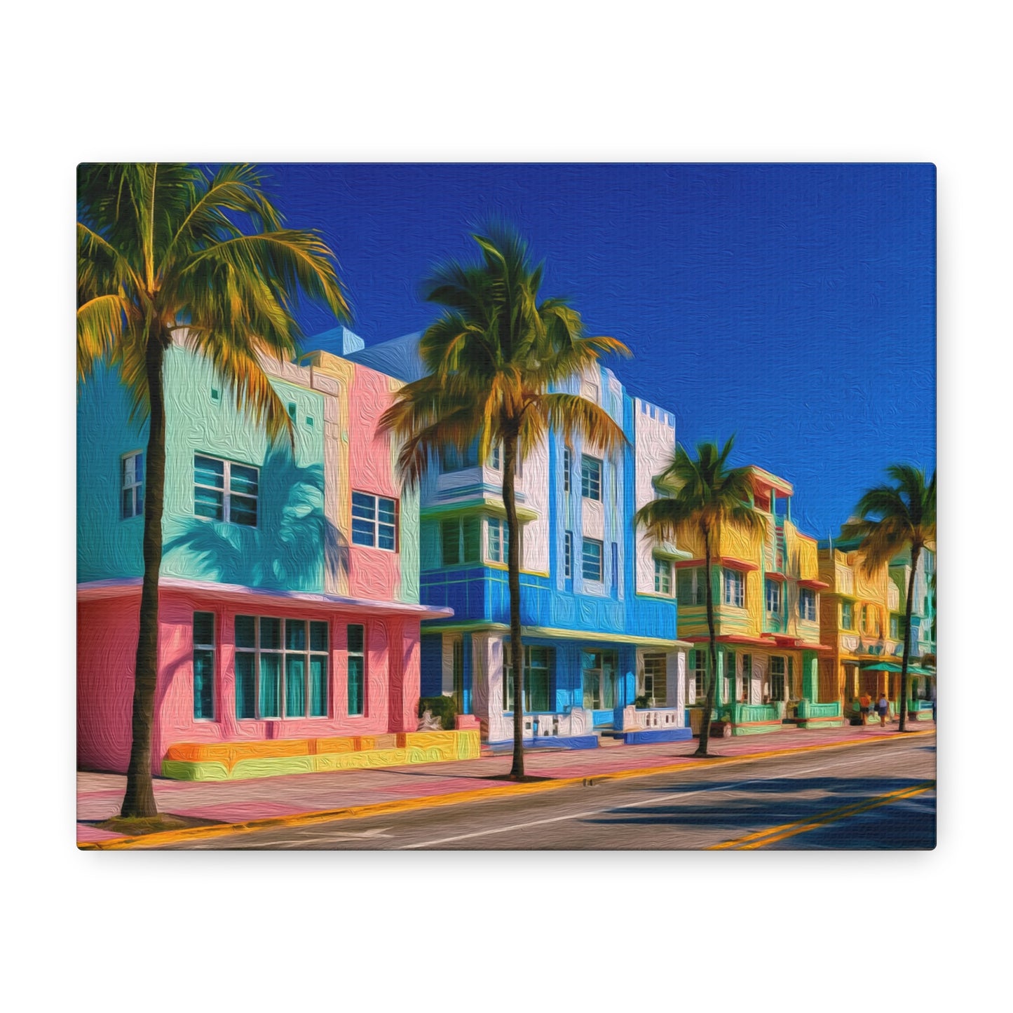 Miami, Florida | Watercolor Canvas Print | The Painted Passport®