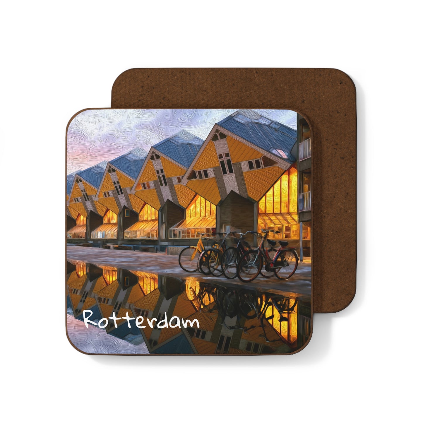 Rotterdam, Netherlands | Watercolor Coaster | The Painted Passport®