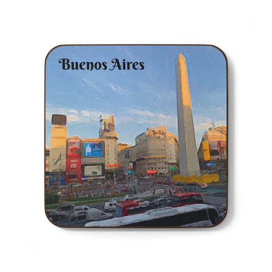 Buenos Aires, Argentina Hardboard Coaster - Artistic Home Decor for Coffee Lovers