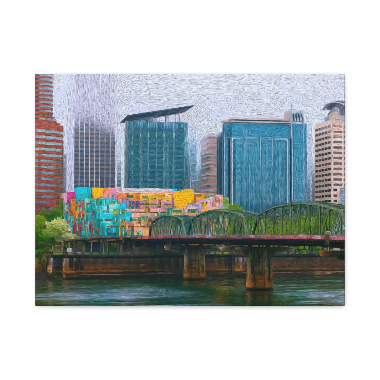 Portland, Oregon | Watercolor Canvas Print | The Painted Passport®
