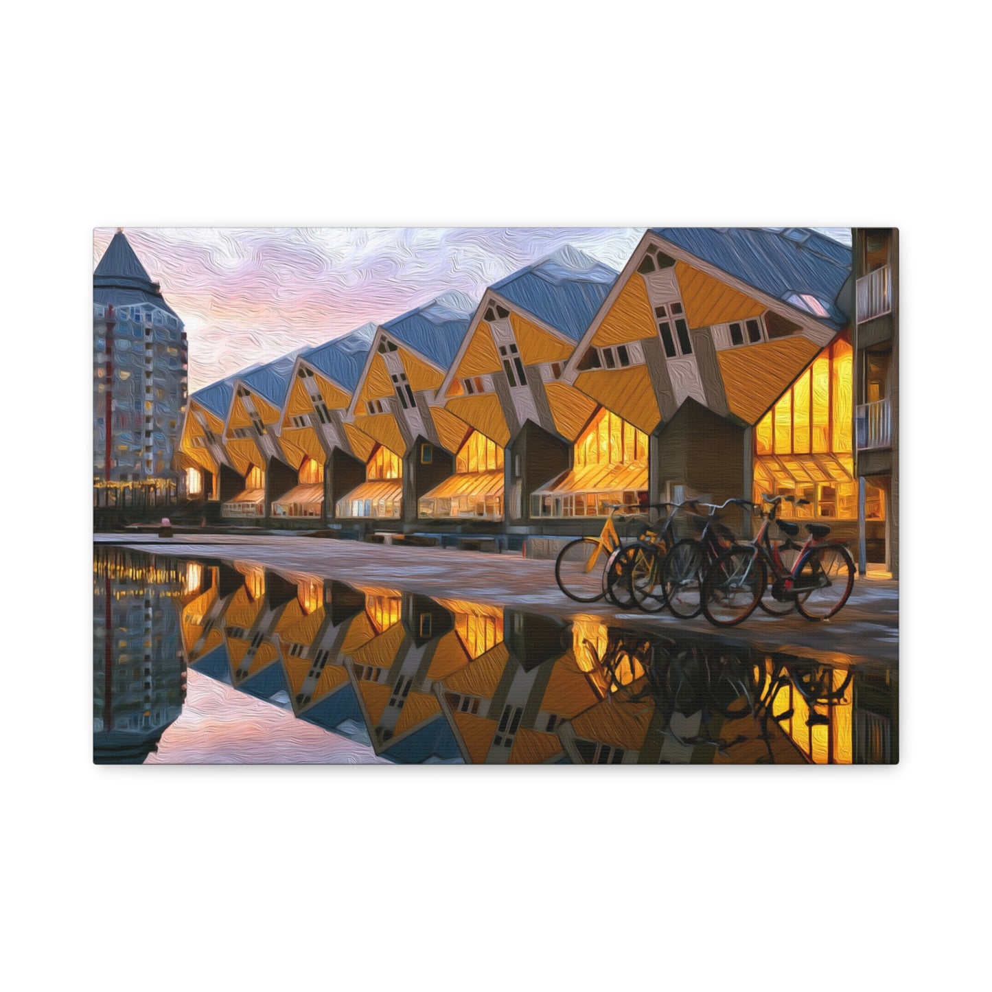 Rotterdam, Netherlands | Watercolor Canvas Print | The Painted Passport®