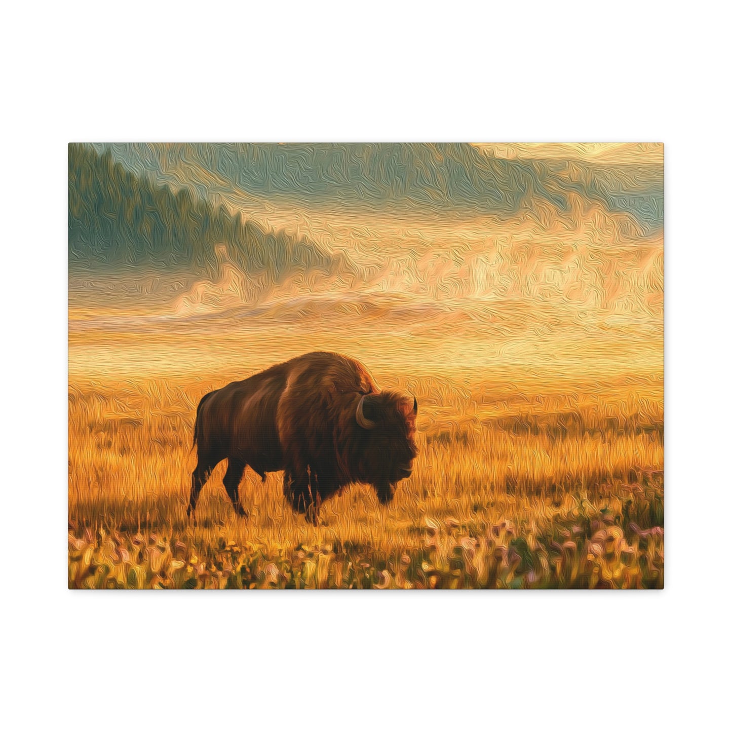 Yellowstone National Park, Wyoming | Watercolor Canvas Print | The Painted Passport®