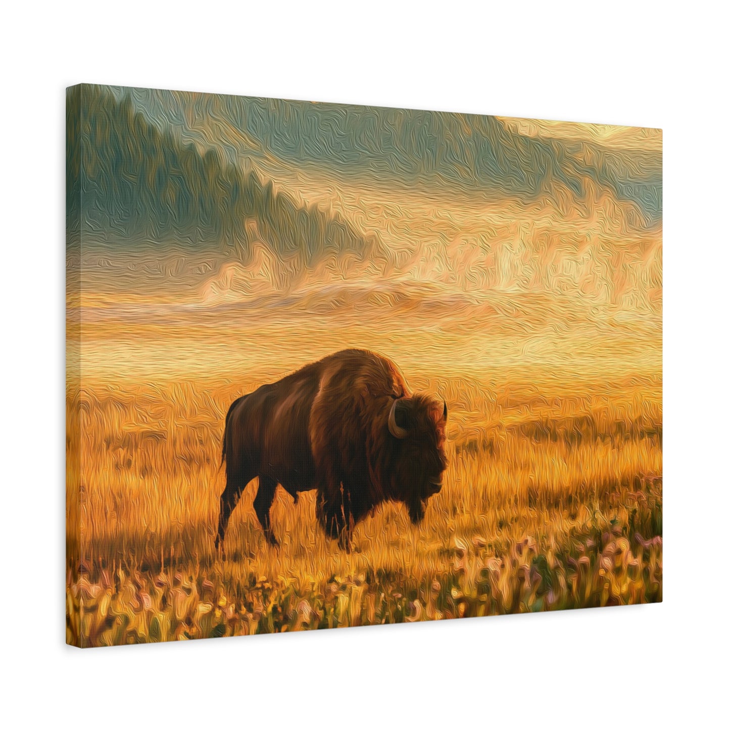 Yellowstone National Park, Wyoming | Watercolor Canvas Print | The Painted Passport®