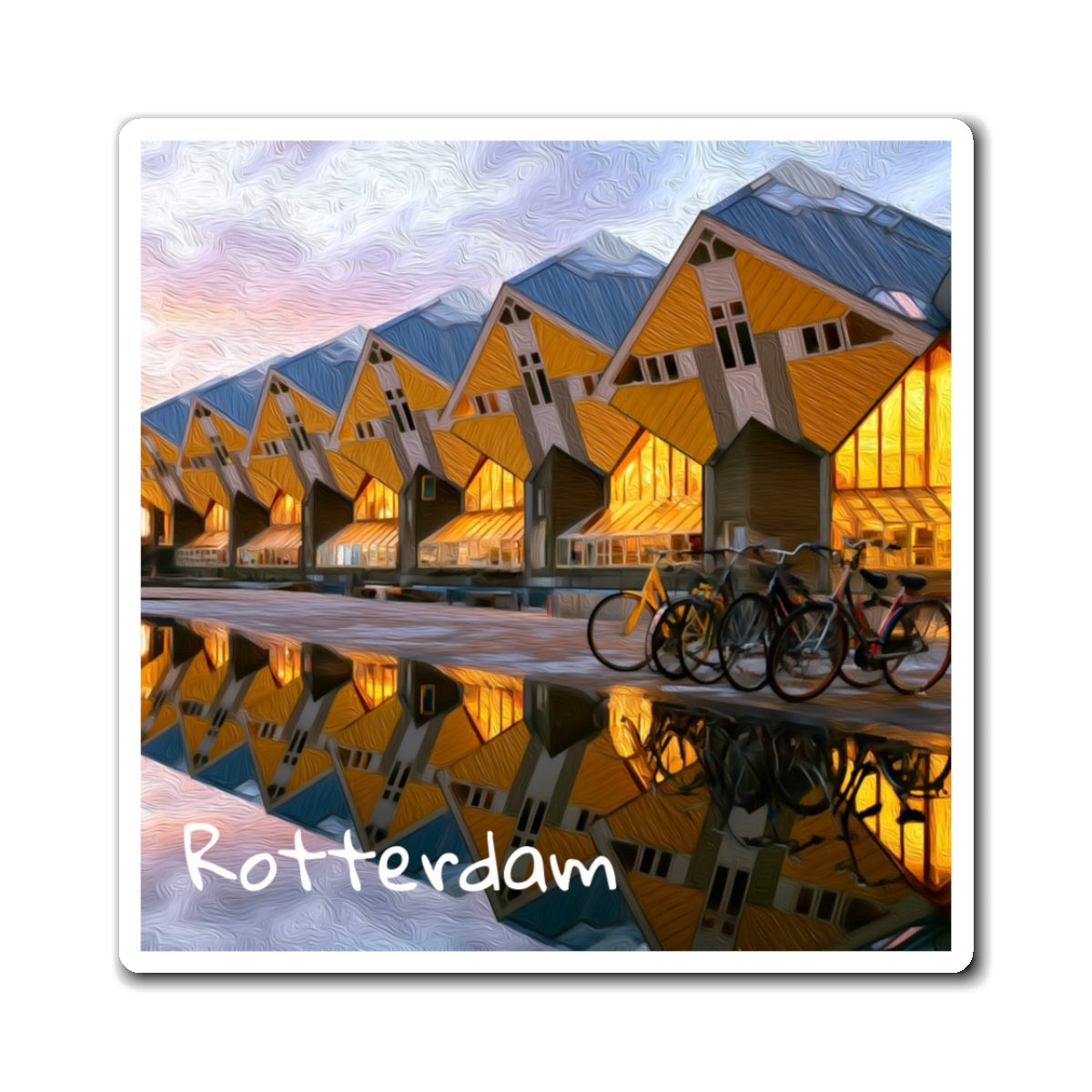 Rotterdam, Netherlands | Watercolor Magnet | The Painted Passport®