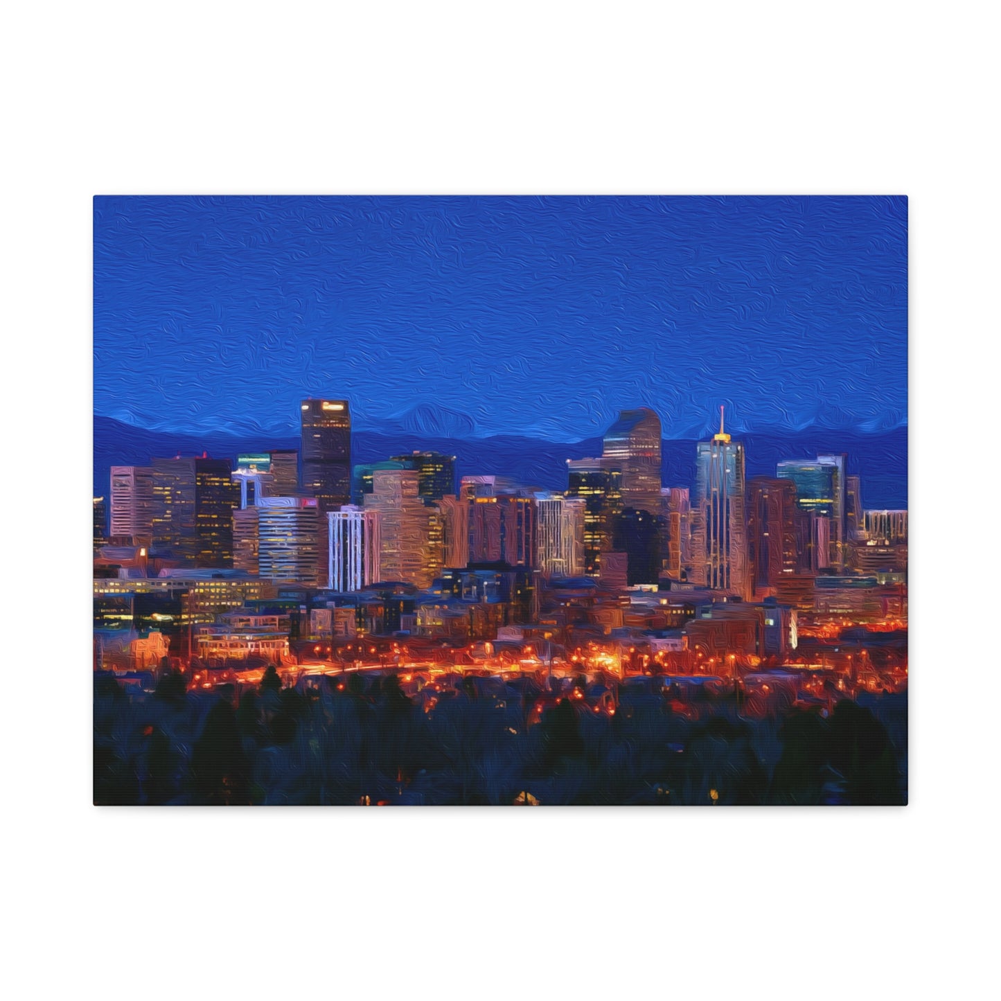 Denver, Colorado | Watercolor Canvas Print | The Painted Passport®